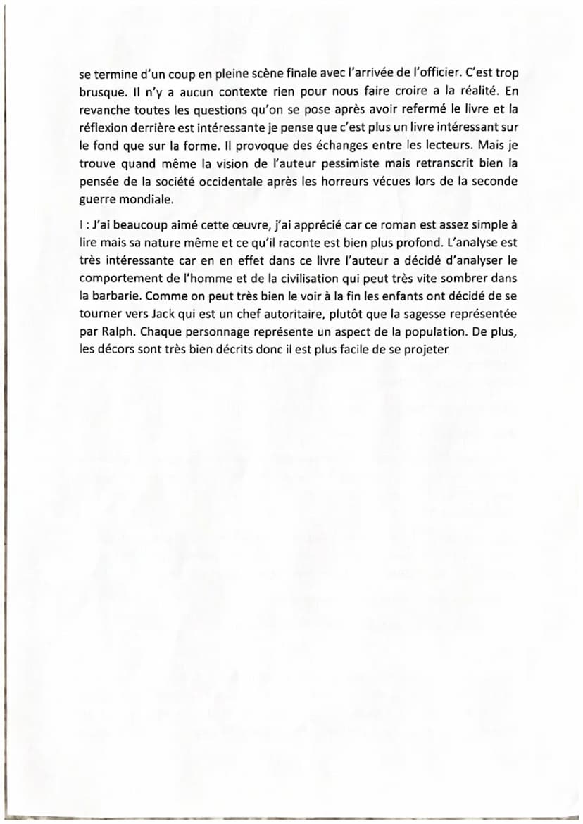 Sa Majesté des Mouches
<< Sa Majesté des Mouches » de son titre original « Lord of the Flies » est
un roman écrit par William Golding en 195