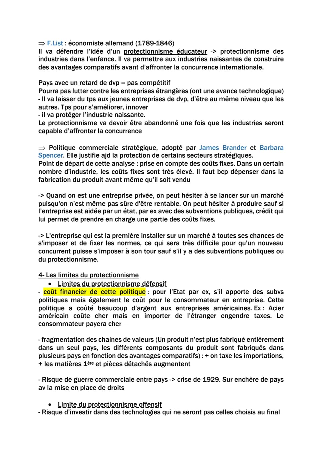 Libre-échange et
protectionnisme
1- Définition du libre-échange
Libre-échange -> politique qui vise à supprimer les barrières protectionnist