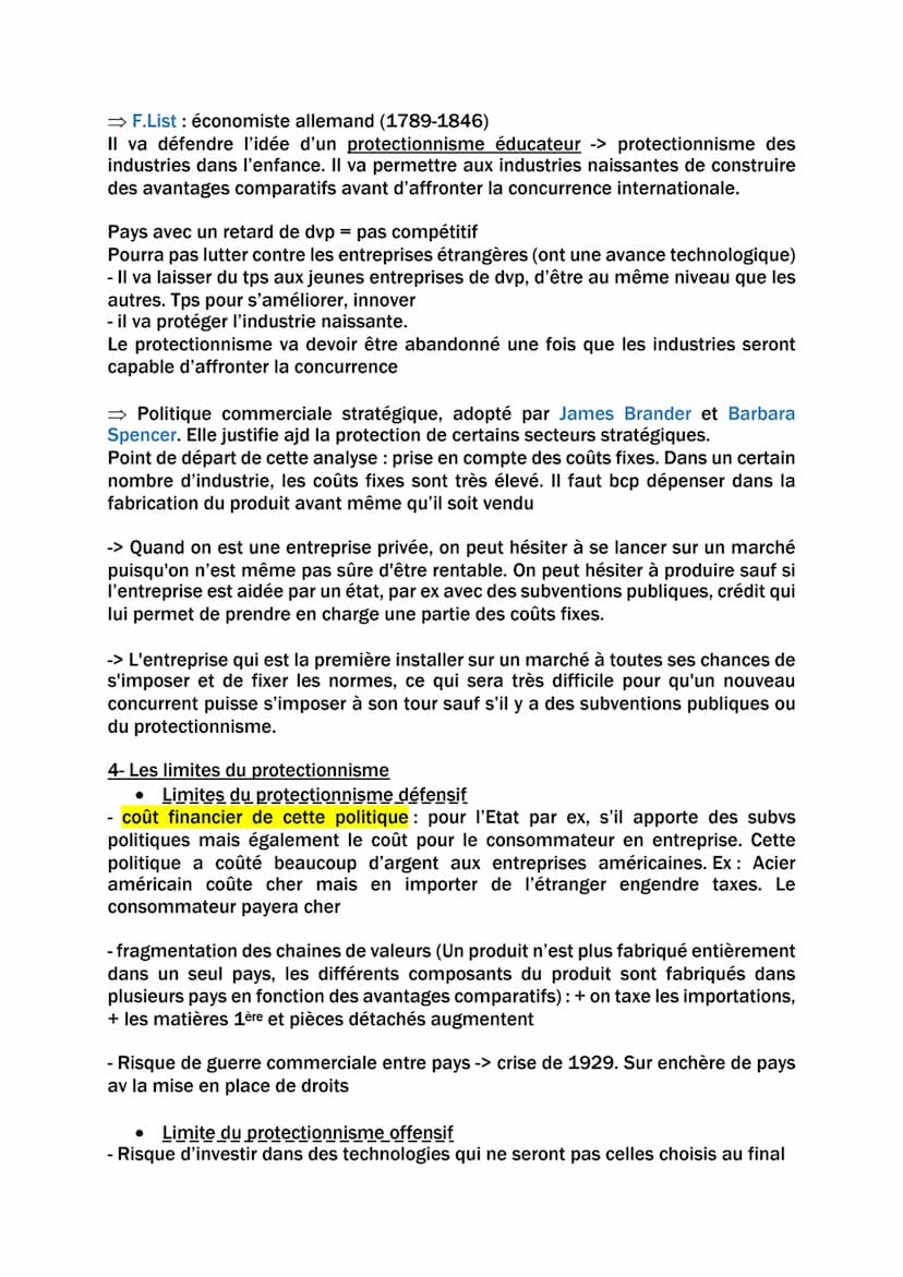 Libre-échange et
protectionnisme
1- Définition du libre-échange
Libre-échange -> politique qui vise à supprimer les barrières protectionnist