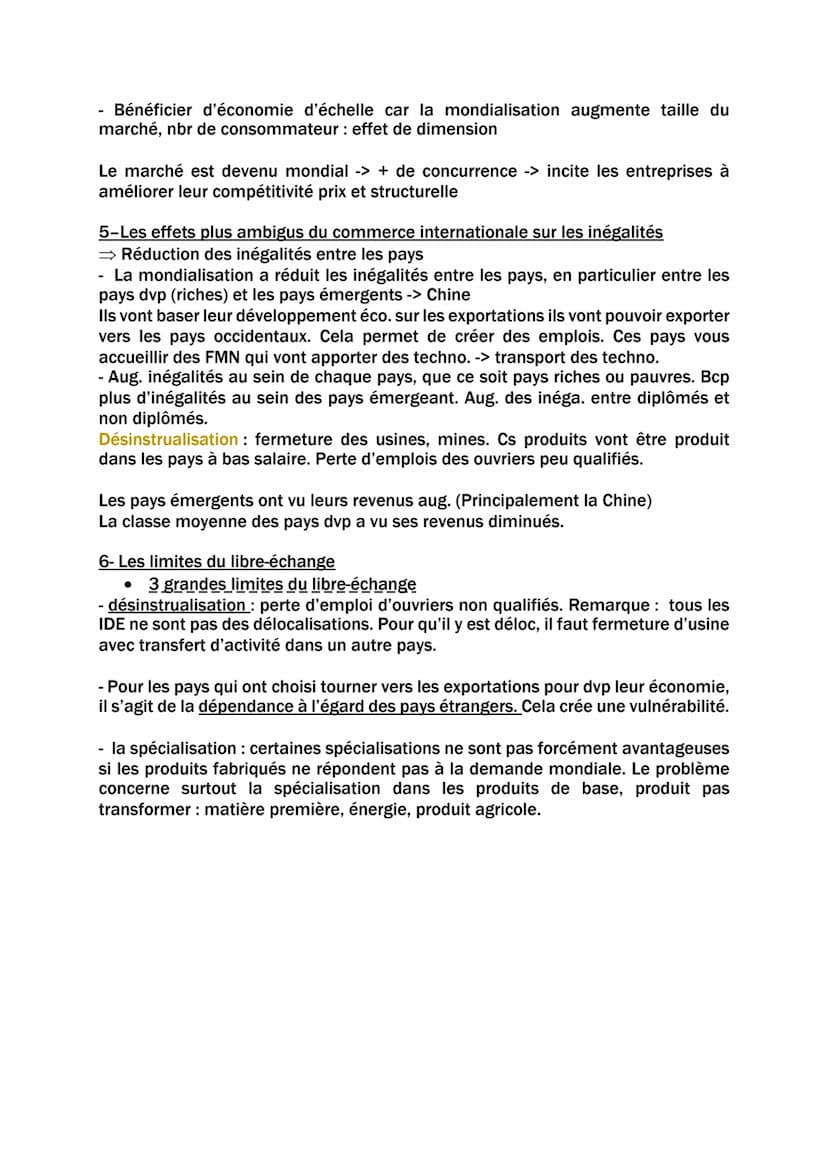 Libre-échange et
protectionnisme
1- Définition du libre-échange
Libre-échange -> politique qui vise à supprimer les barrières protectionnist