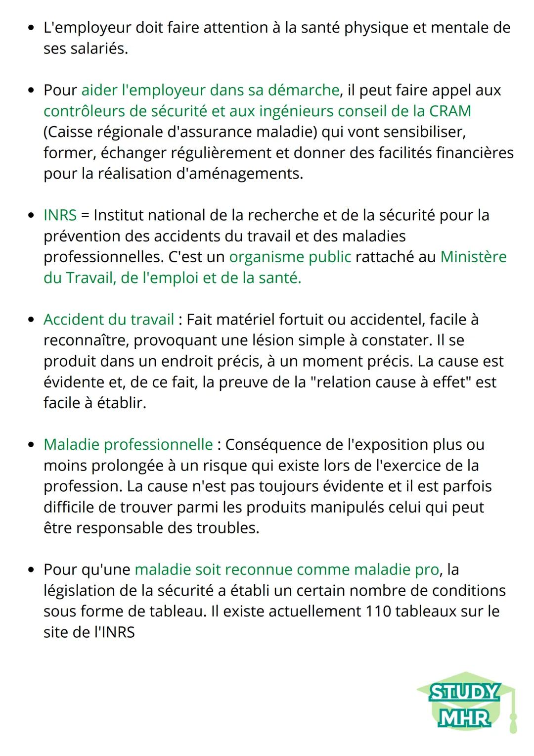 Les risques professionnels
et les mesures de prévention
Nature des risques
Dangers physiques
Dangers chimiques
Dangers biologiques
Dangers p