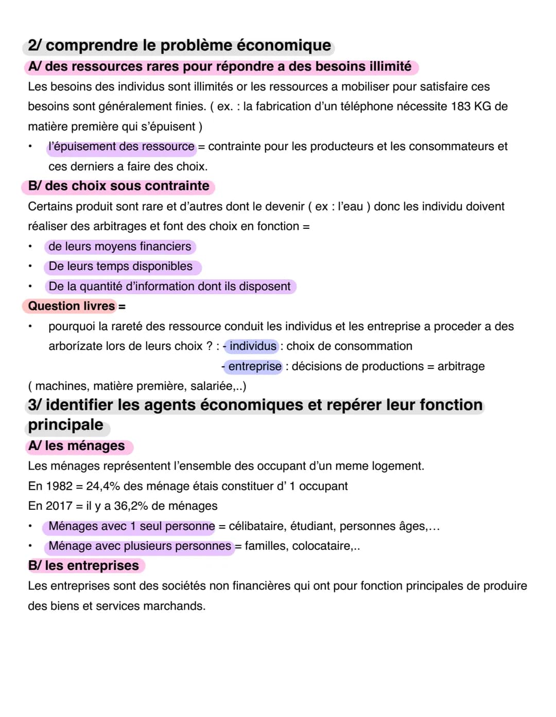 Chapitre.1-l'économie, science de rareté
1/ distinguer la nature des biens et services qui répondent aux
besoins des individus
A/ les besoin