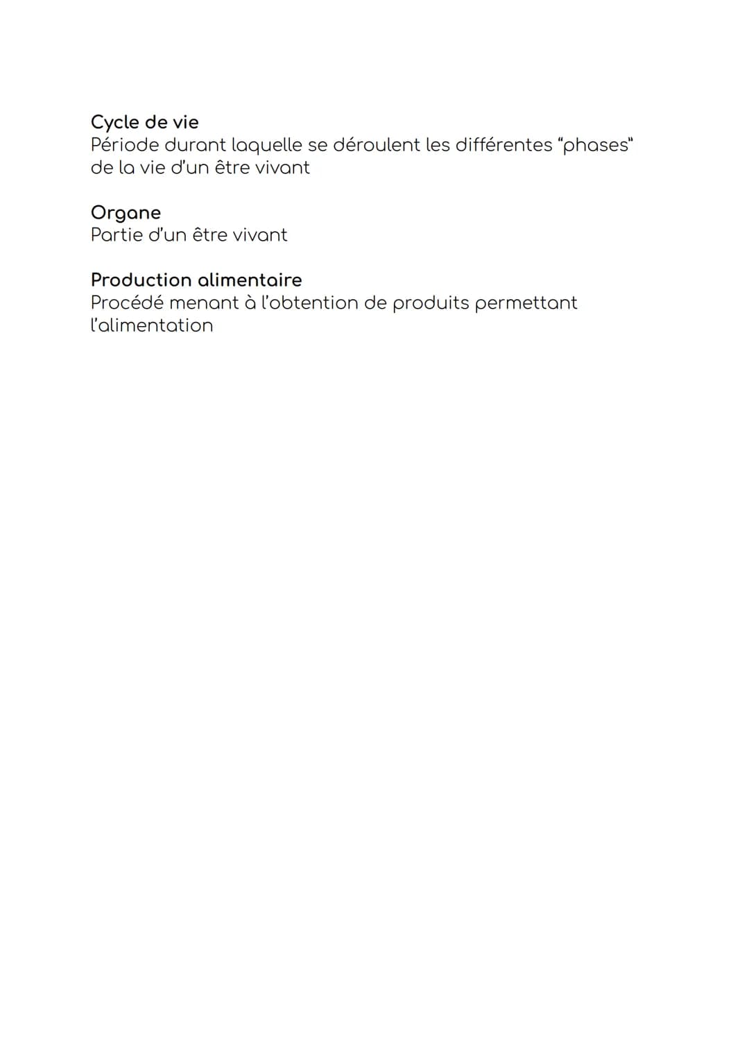 Les définitions à
connaître en 6ème
Être vivant
Un être vivant est une chose capable de grandir, respirer, se
reproduire, mourir, se nourrir