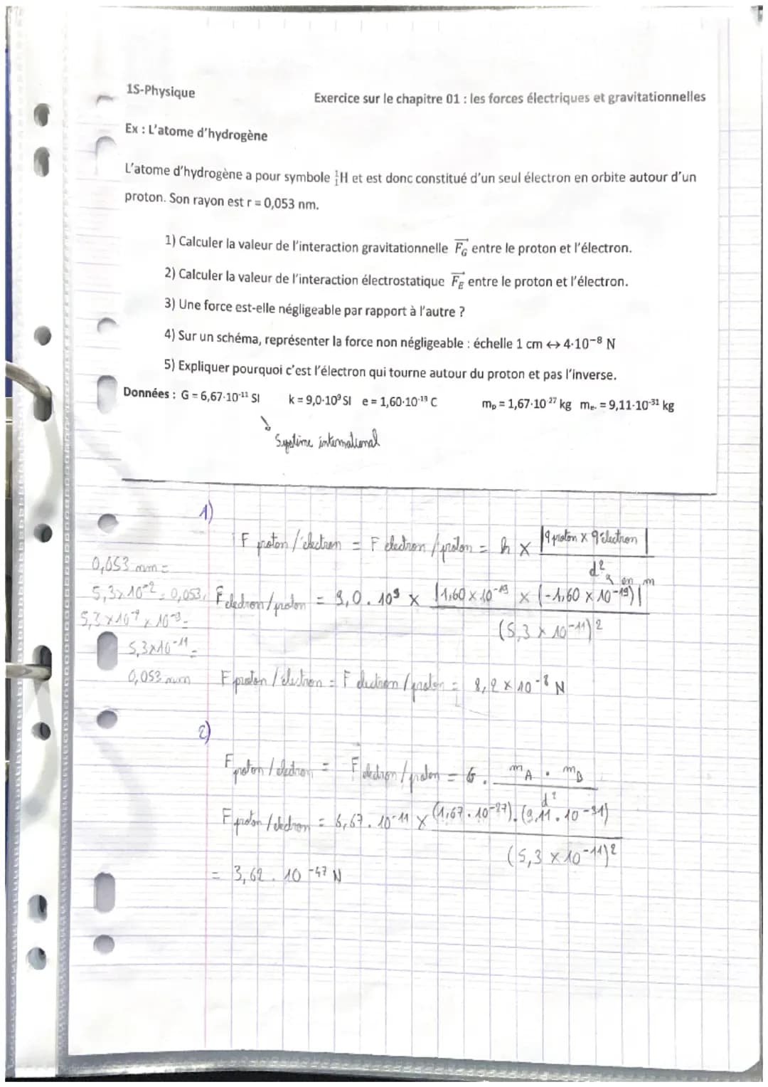 * di distance
entre les 2
centres de A
et de B (m)
Thussiques
Chapitre 01 Porces électradatiques of prositationnelles
I. Fora Electrostatiqu