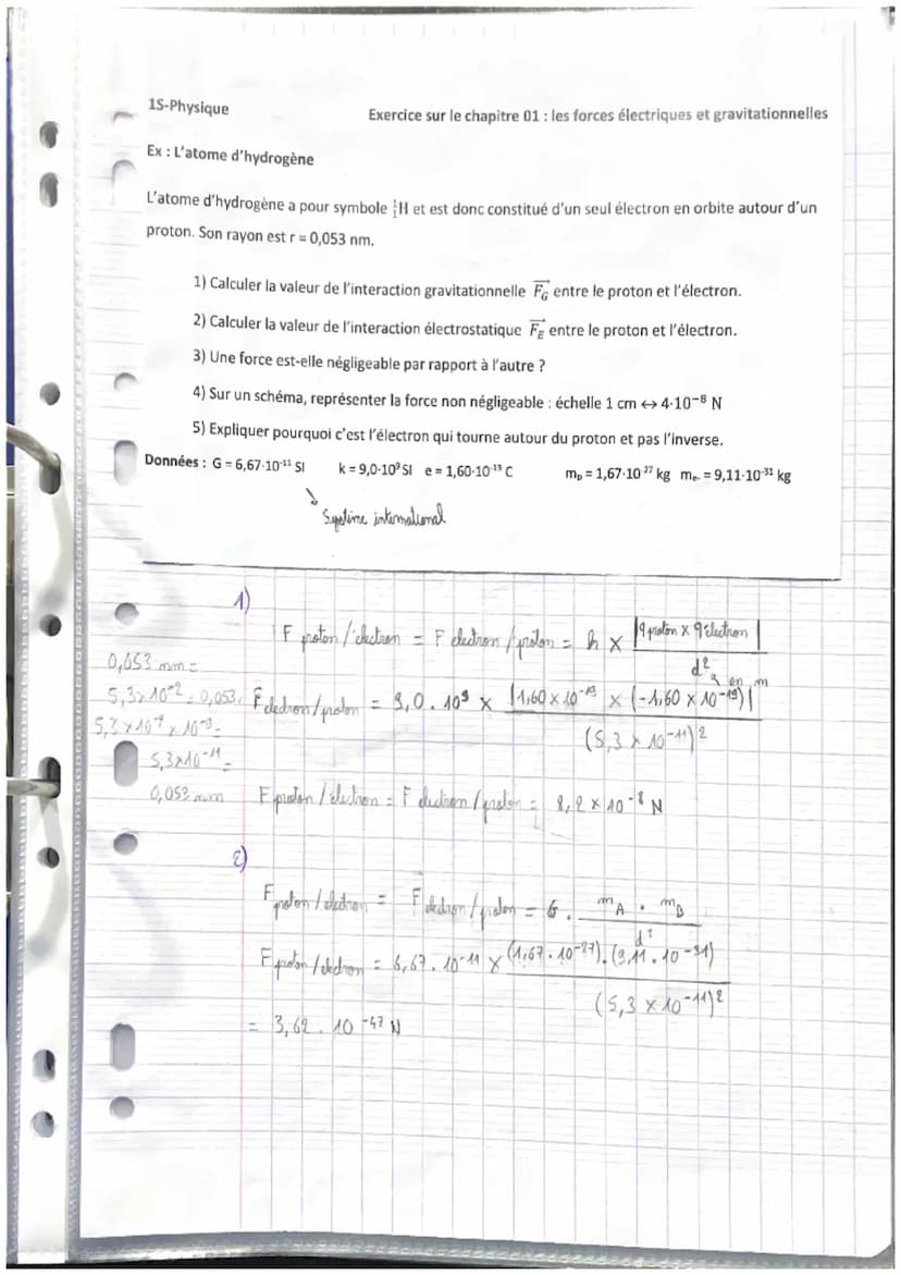 * di distance
entre les 2
centres de A
et de B (m)
Thussiques
Chapitre 01 Porces électradatiques of prositationnelles
I. Fora Electrostatiqu