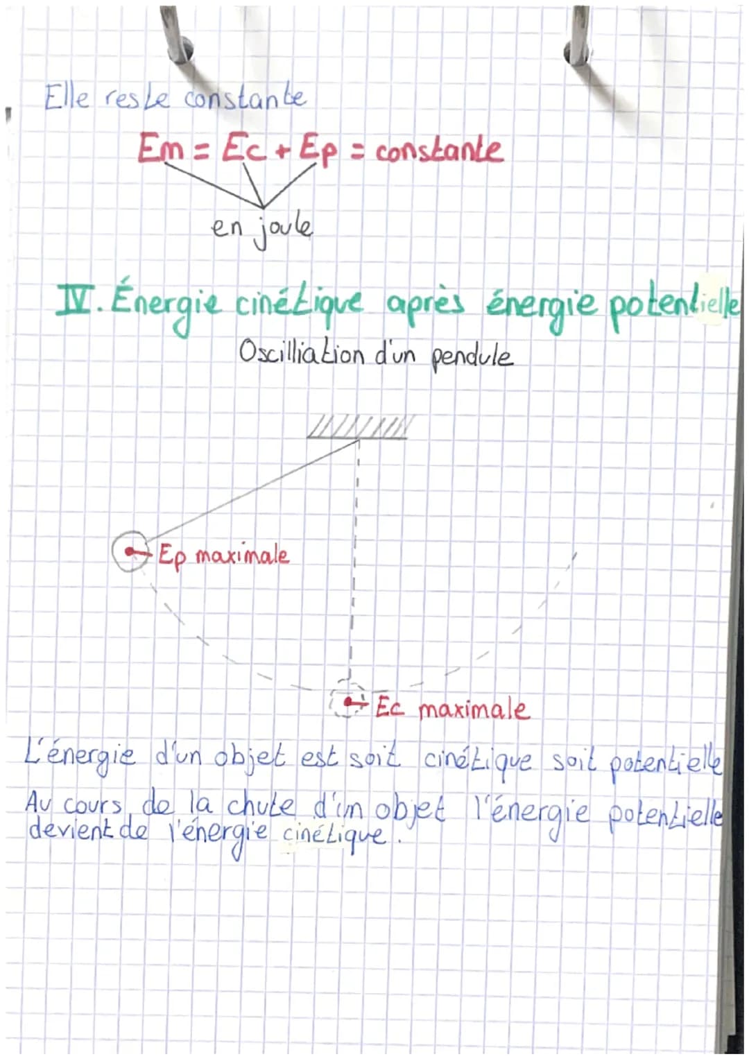 Énergie
Mécanique
I. Énergie cinétique
C'est l'énergie d'un objet en mouvement
Proportionnelle à sa masse et au carré de sa vitesse
Ec = 1 x