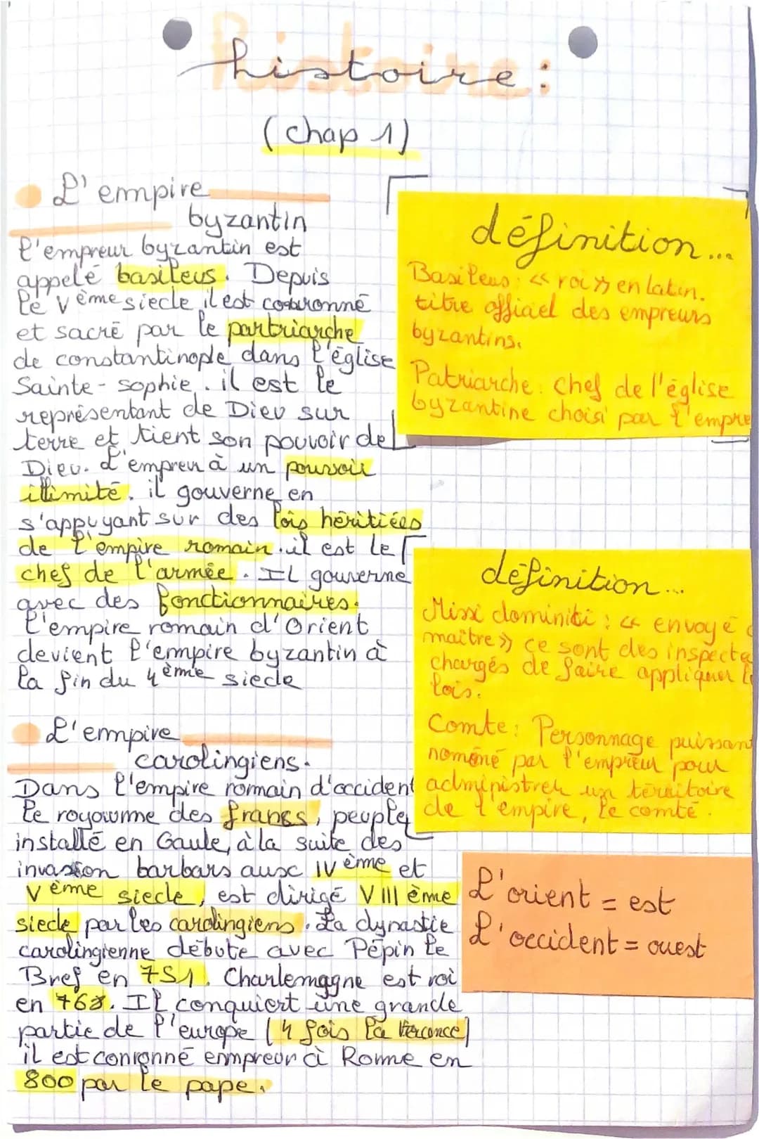 L’empire carolingien et byzantin 