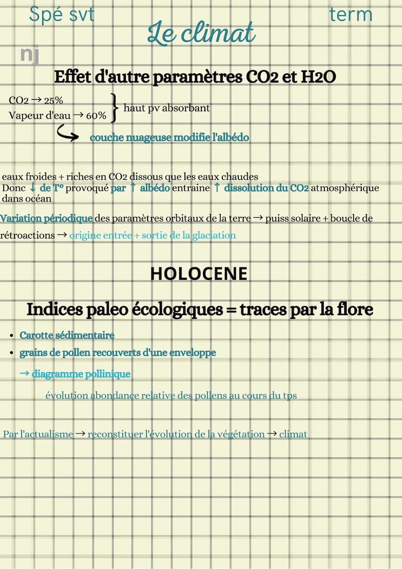 Spé svt
n
Le climat
ALTERNANCE
CLIMATIQUE AU PLEISTOCENE
Calotte glaciaire: glace continentale: Au pole Nord → arctique
• Au pole Sud → anta