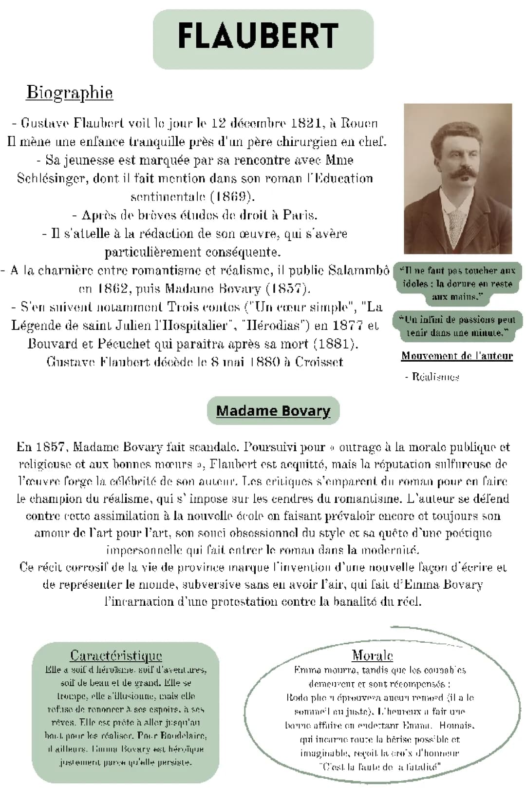Biographie Flaubert 