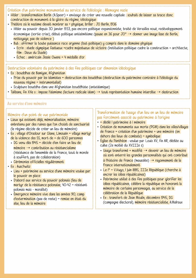 LE PATRIMOINE : USAGES
SOCIAUX ET POLITIQUES
T5: LE PATRIMOINE
Introduction
Patrimoine politique de patrimonialisation dès l'Antiquité car e