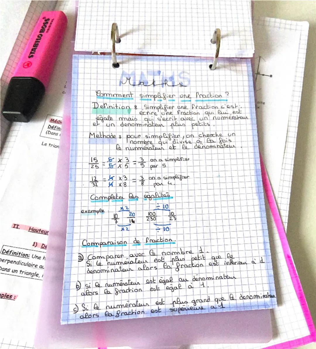 STABILO BOSS
Médi
Défin
(Dans
9
Meather
Comment simplifier une fraction?
Definition & Simplifier one Fraction c'est.
ecrire une Fraction qui