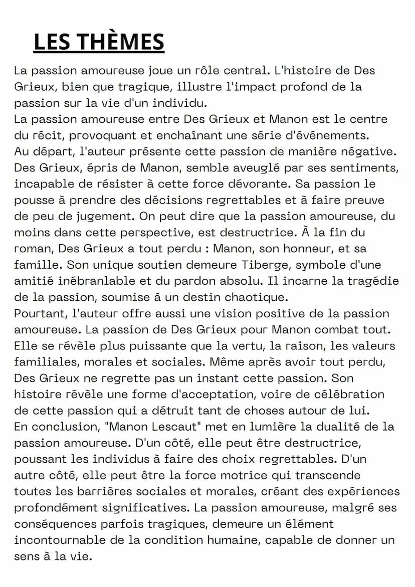 MANON LESCAUT
L'IDÉE QUE JE ME FAIS
Je ne fais pas vraiment de préavis au sujet du
roman, je fais simplement des suppositions
avec la premiè