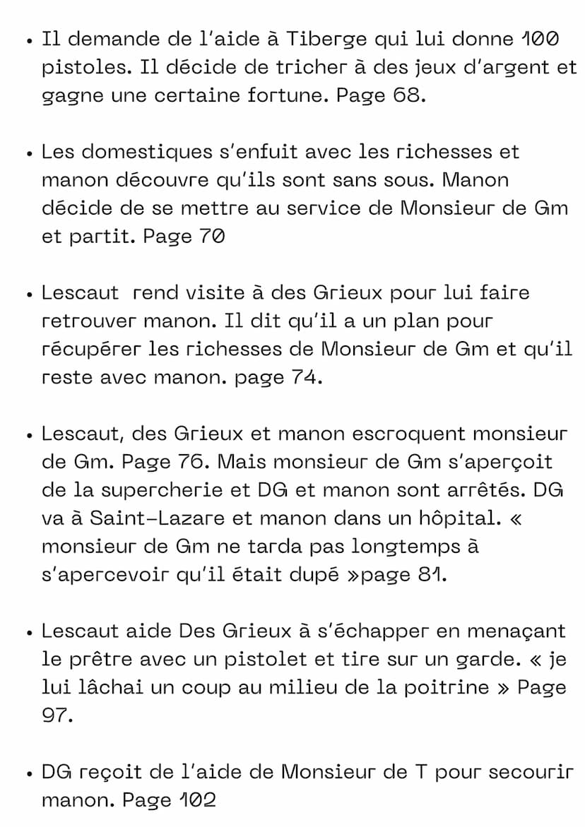MANON LESCAUT
L'IDÉE QUE JE ME FAIS
Je ne fais pas vraiment de préavis au sujet du
roman, je fais simplement des suppositions
avec la premiè