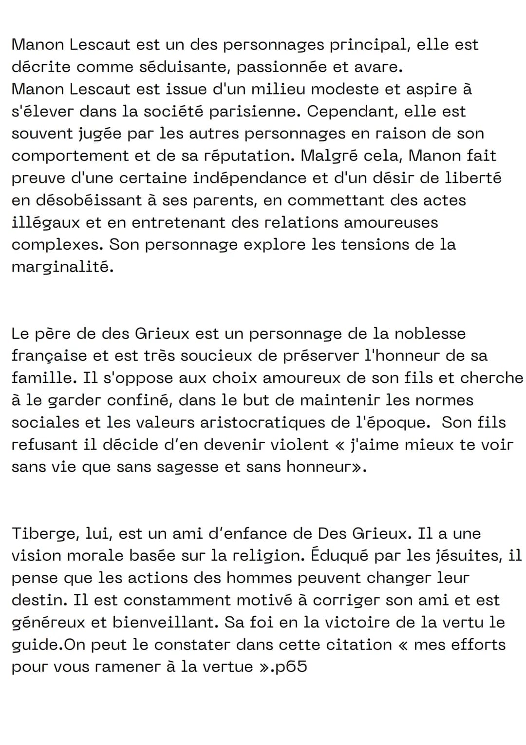 MANON LESCAUT
L'IDÉE QUE JE ME FAIS
Je ne fais pas vraiment de préavis au sujet du
roman, je fais simplement des suppositions
avec la premiè