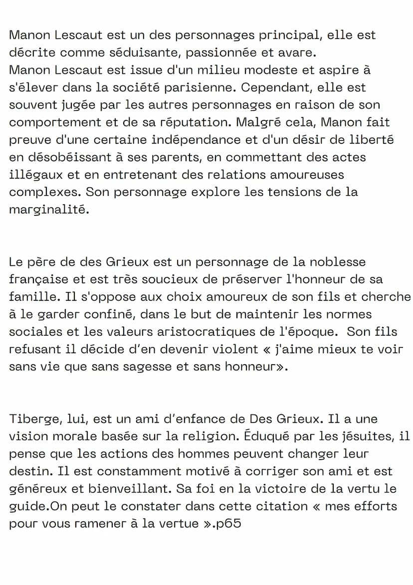 MANON LESCAUT
L'IDÉE QUE JE ME FAIS
Je ne fais pas vraiment de préavis au sujet du
roman, je fais simplement des suppositions
avec la premiè