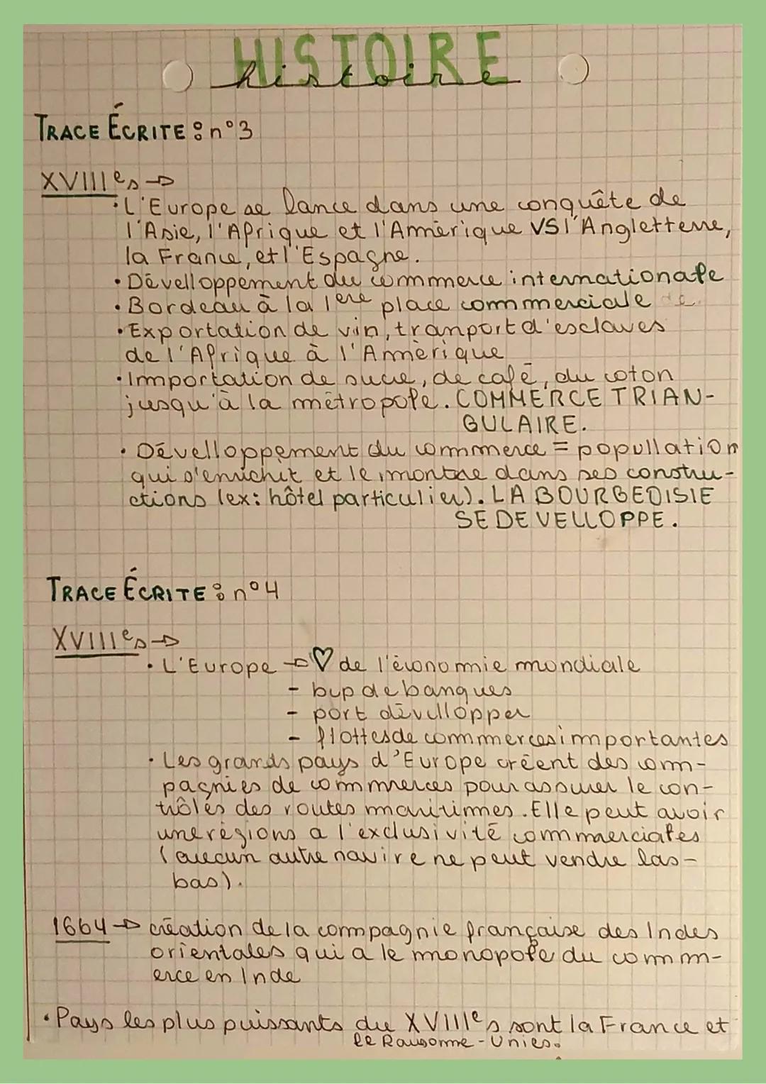 HISTOIRE
ist
O
(
THEME 1: Le VIIIX siècle EXPENSION, LUMIERE, RÉVOLUTION
CHPI:
• bourgeoisie, commerce
TRAITE, ESCLAVAGE au XVIIIes
1. Borde