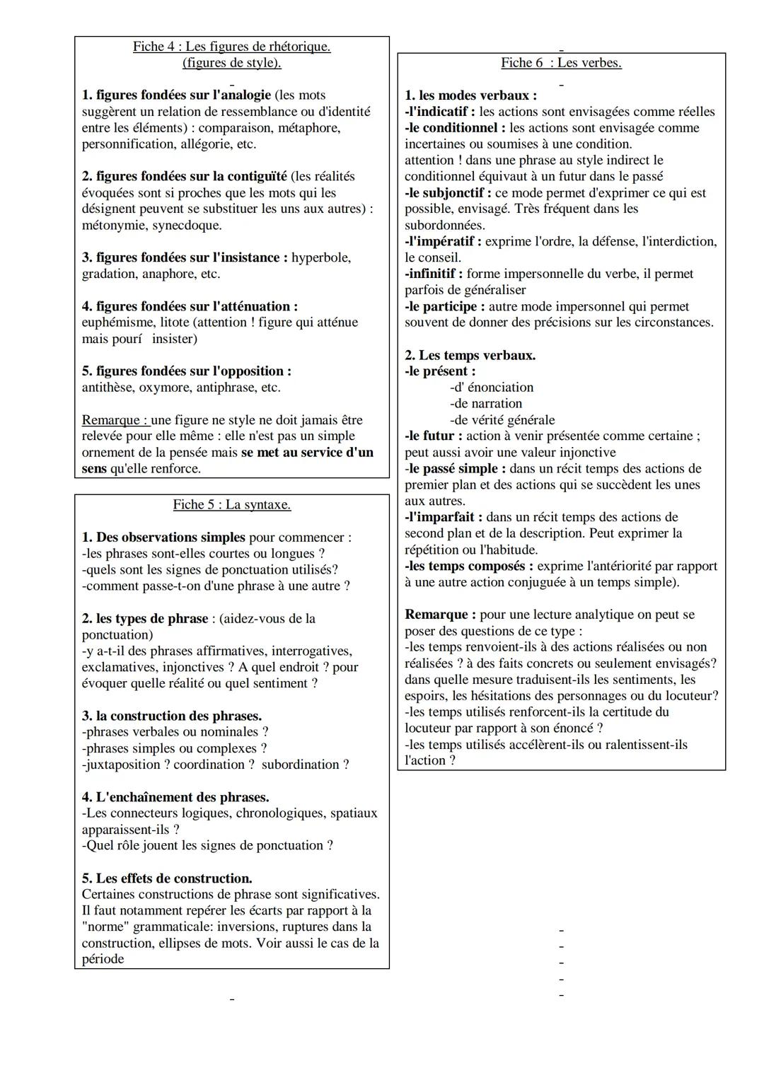 # 10 fiches outils pour analyser un texte littéraire et organiser ses révisions.

Fiche 1: Identifier et situer un texte.

1. Analyse du par