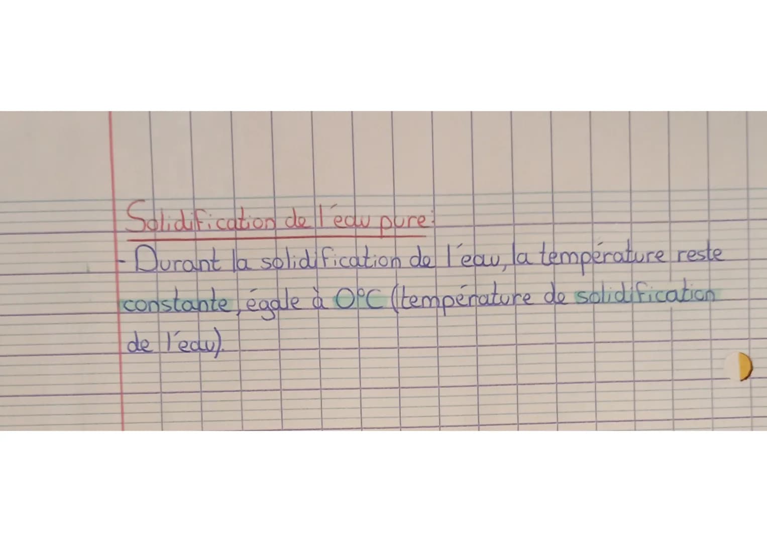 Physique-chimie
Les 3 états de leav
- état liquide (nvage -rivière-océan-brouillard-brûme-pluie -
nappe phréatique = souterraine
- état soli