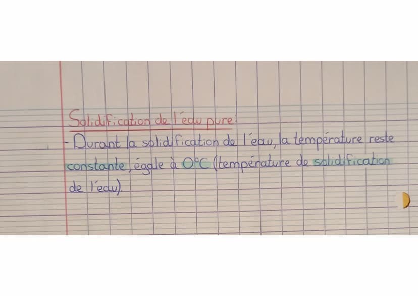 Physique-chimie
Les 3 états de leav
- état liquide (nvage -rivière-océan-brouillard-brûme-pluie -
nappe phréatique = souterraine
- état soli