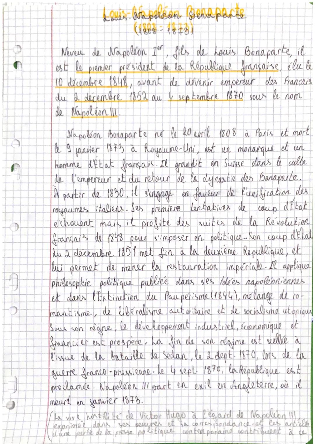 # Louis-Napoléon Bonaparte
(1808-1873)

Neveu de Napoléon Ier, fils de Louis Bonaparte, il
est le premier president de la République françai