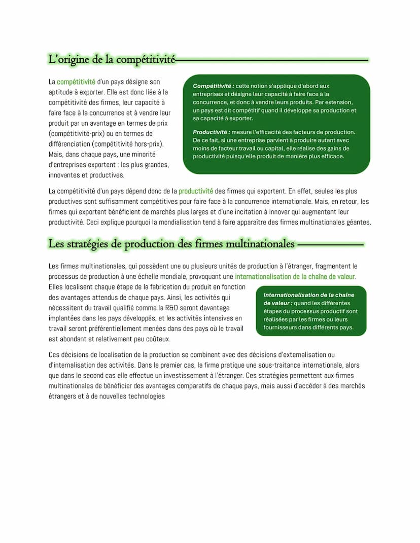 --- OCR Start ---
Chapitre 5:
l'internationalisation de la production?
Quels sont les fondements du commerce international et de
Le commerce