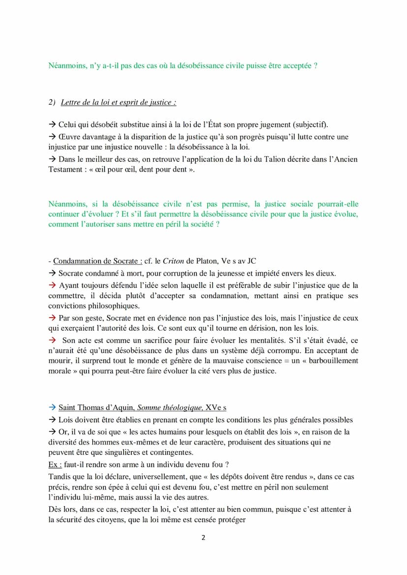 Devoir et justice
1) Justice et droit dans l'Etat : pourquoi préférer la justice à l'injustice?
→ Pour penseurs antiques, justice = vertu to