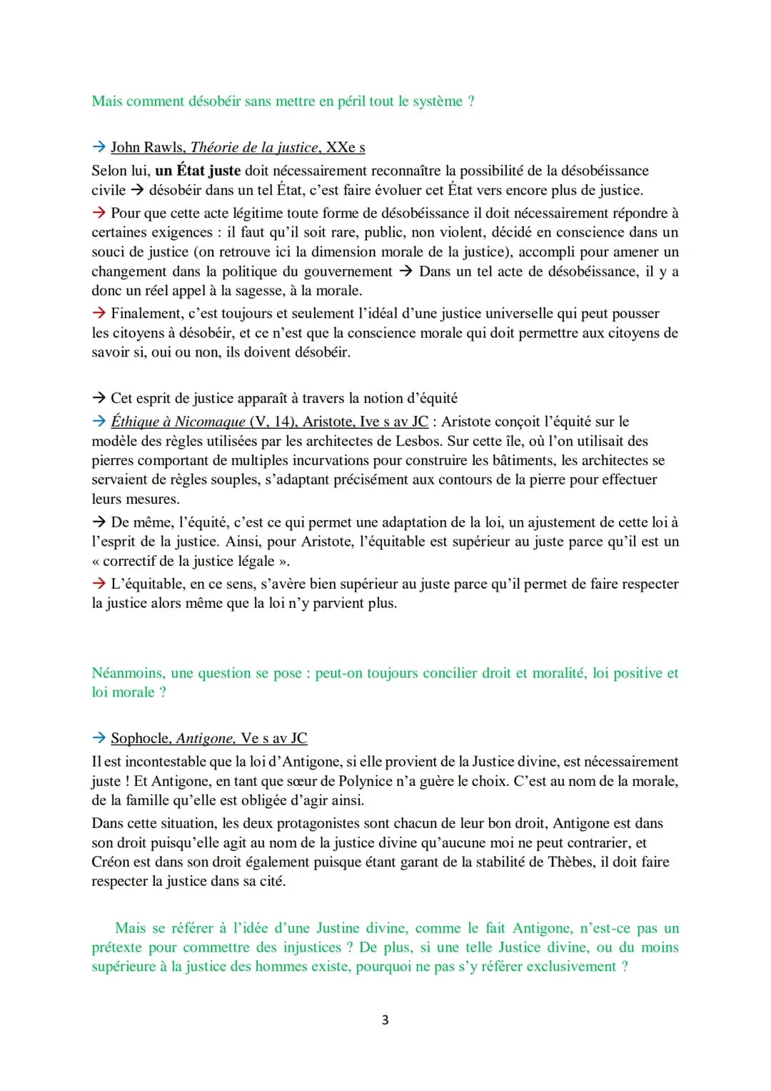 Devoir et justice
1) Justice et droit dans l'Etat : pourquoi préférer la justice à l'injustice?
→ Pour penseurs antiques, justice = vertu to