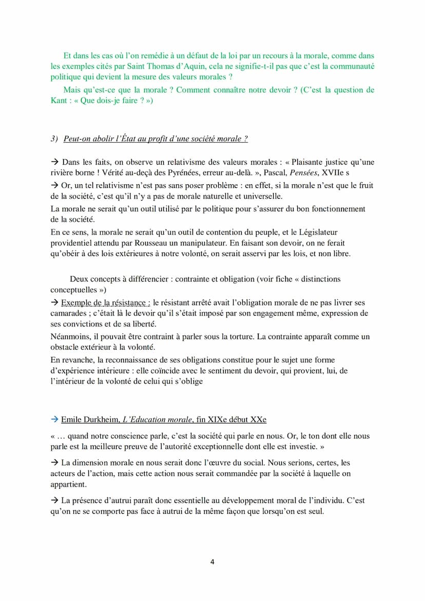 Devoir et justice
1) Justice et droit dans l'Etat : pourquoi préférer la justice à l'injustice?
→ Pour penseurs antiques, justice = vertu to