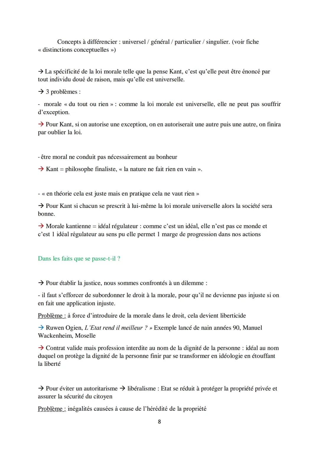Devoir et justice
1) Justice et droit dans l'Etat : pourquoi préférer la justice à l'injustice?
→ Pour penseurs antiques, justice = vertu to