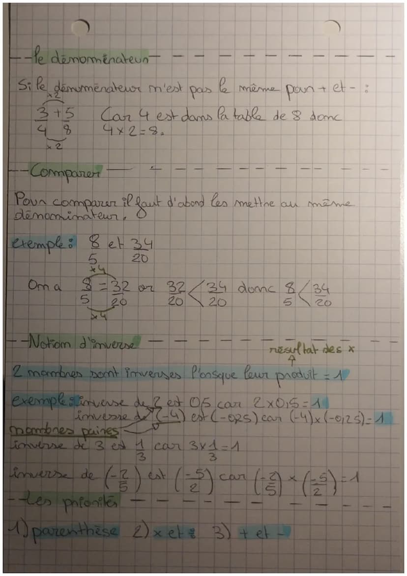 •FRACTION
-Simplifier les fractions
ka
kx b
b
78
( 6 - 3x7 = 3) quand il y a le même
8 4x2
=
4
mombre en bas et en haut om
l'enlève.
•Somme 