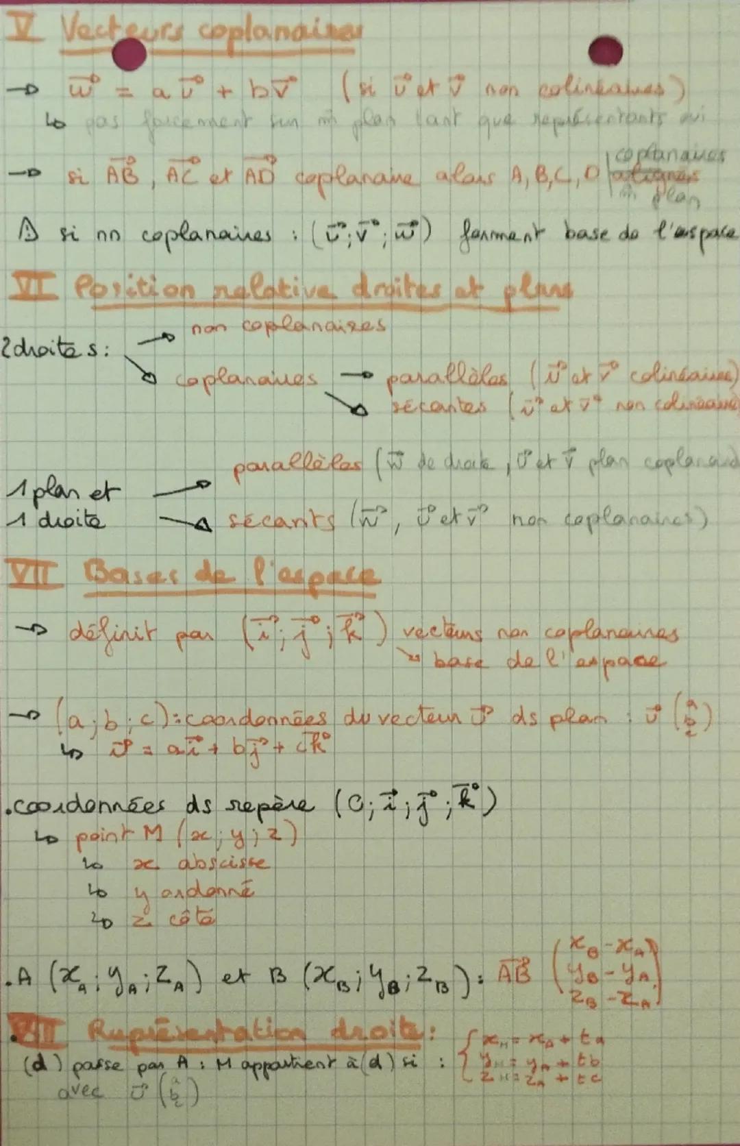 maths
H Coline aruba
2- colinéaires si
t° = k v³
↳ A, B, C alignés si AB et AC colinéaires
Lo (AB) et (BC) parallèles fi AB et D& colinéaves