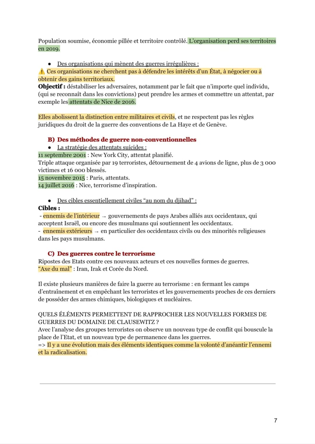 FAIRE LA GUERRE, FAIRE LA PAIX : FORMES DE CONFLITS ET MODES DE
RÉSOLUTION
AXE 1: La dimension politique de la guerre : des conflits interét