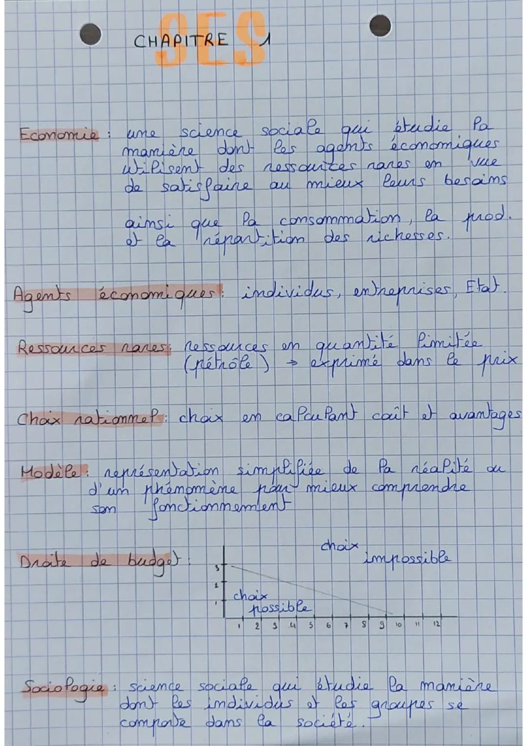 Economie :
CHAPITRE
étudie Pa
line
science sociale
que
manière dont les agents économiques
Wilisent des ressources nanes
de satisfaire
en
vi