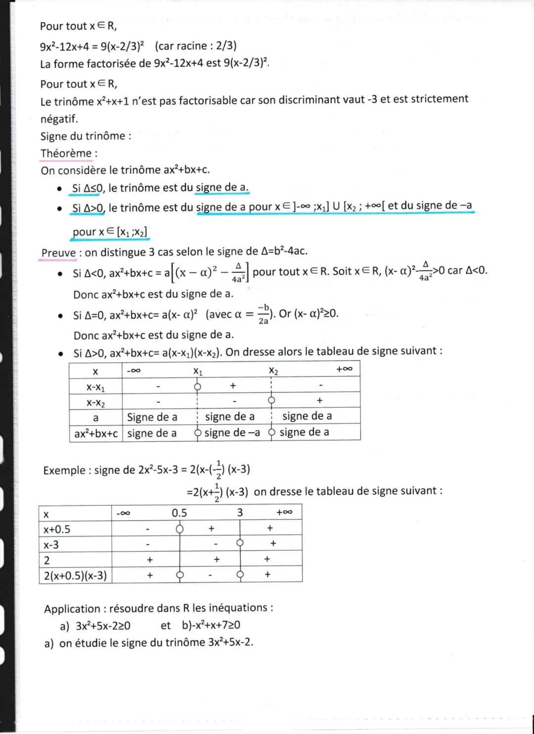 Chapitre 1 : fonction polynôme du second degré.
1) Généralité sur les fonctions (rappel):
Sens de variation :
Définition: soit f une fonctio