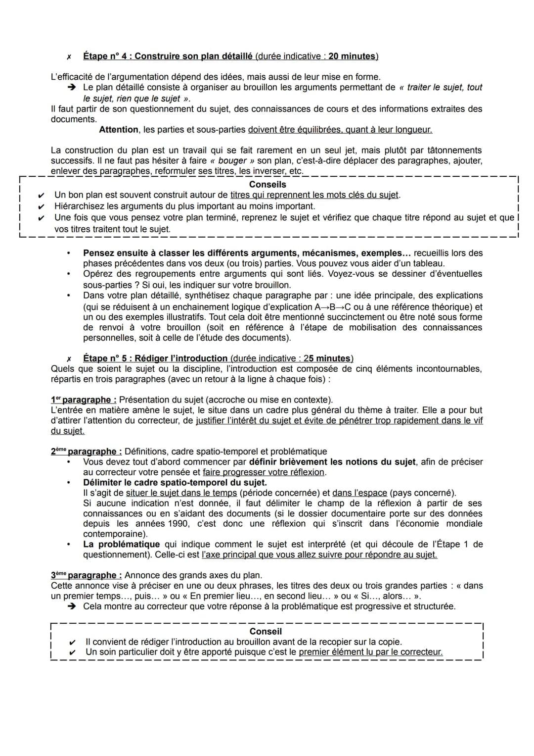 ●
FICHE MÉTHODE : Vers le Bac
MÉTHODOLOGIE DE LA DISSERTATION
Durée de l'épreuve : 4 Heures
Le sujet de dissertation et celui de la troisièm