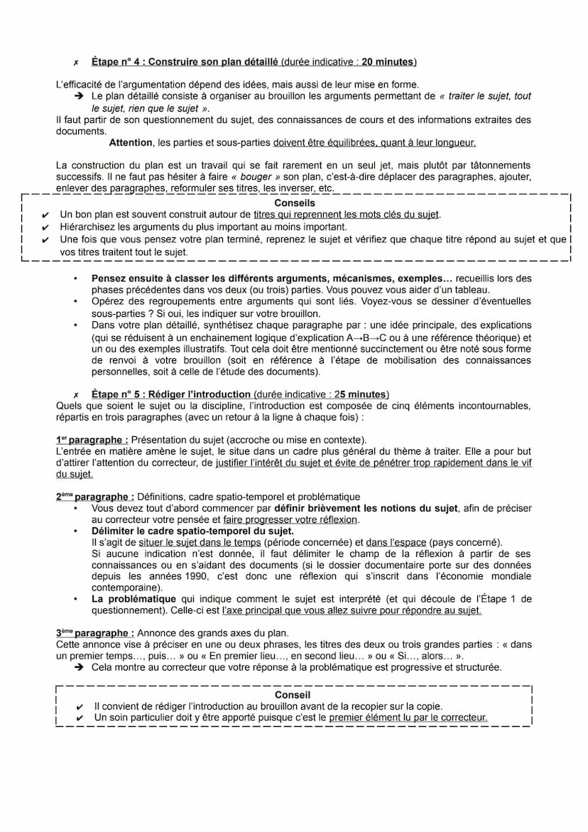 ●
FICHE MÉTHODE : Vers le Bac
MÉTHODOLOGIE DE LA DISSERTATION
Durée de l'épreuve : 4 Heures
Le sujet de dissertation et celui de la troisièm