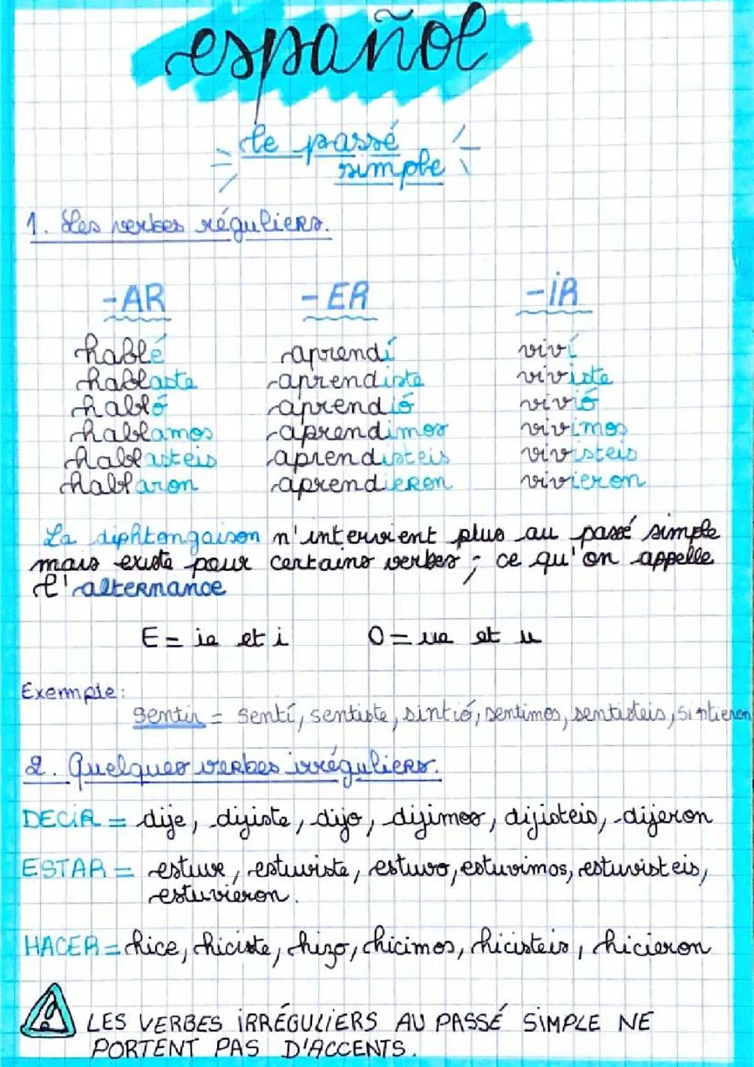 le passé simple et l’imparfait 🇪🇸