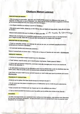 Know fiches de revison pour une dissertation sur manon lescaut  thumbnail