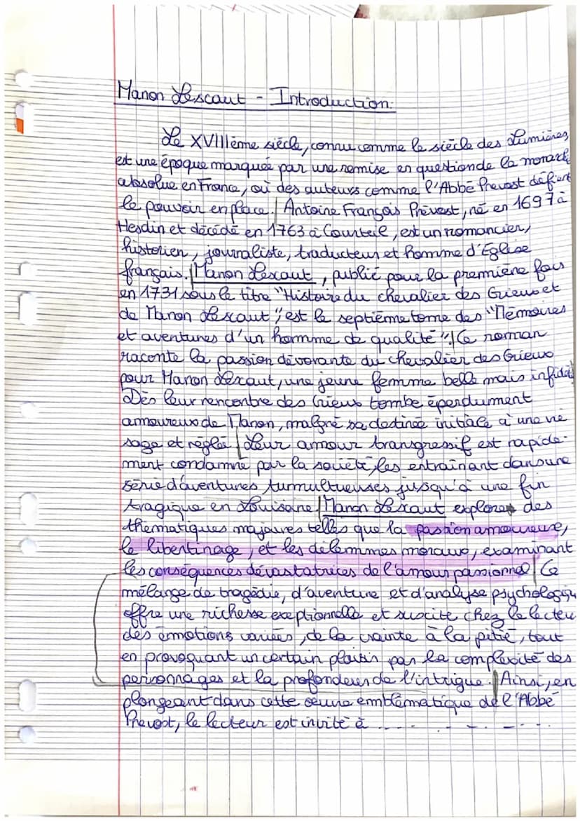 Citations Manon Lescaut
DESCRIPTION DE MANON:
« Elle me parut si charmante, que moi, qui n'avait jamais pensé à la différence des sexes, ni
