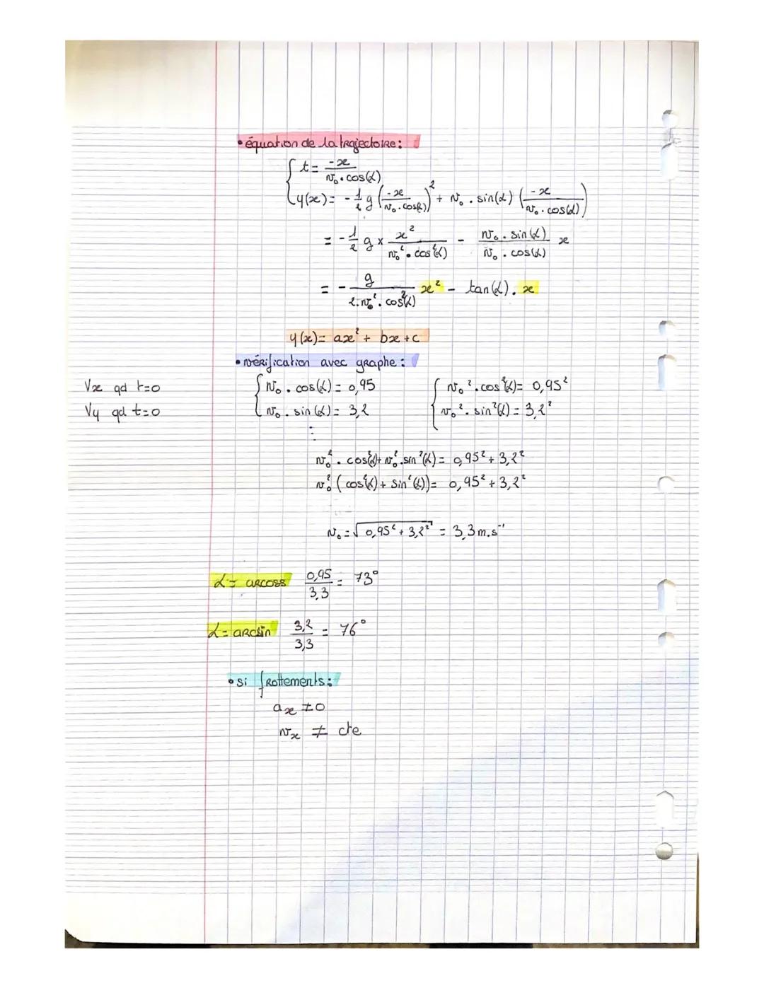 # MECANIQUE

démonstration

*   système = balle
*   Referenciel terrestre suppose galileen
*   bilan des forces poids $\vec{P}$ de la batte
