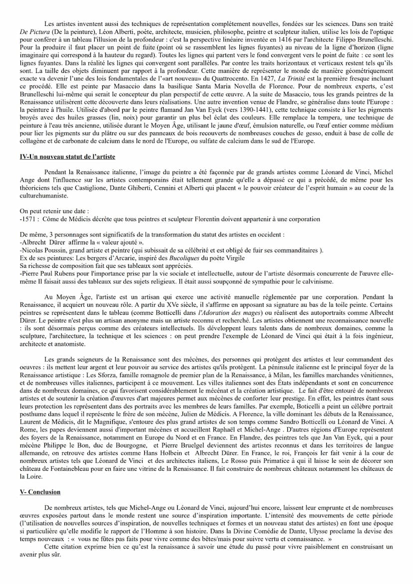I- Introduction
Exposé : La Renaissance (XVe-XVIe siècles)
Le mot Renaissance vient du terme Rinascita apparut pour la première fois au XIVe