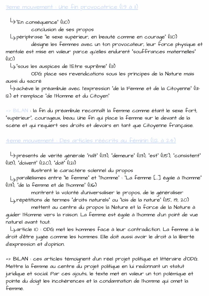 Préambule et article
Olympe de Gouges
Olympe
de
Gouges : : Née le 7 mai 1748 à Montauban sous le nom de
Marie Gouze, Olympe de Gouges est un