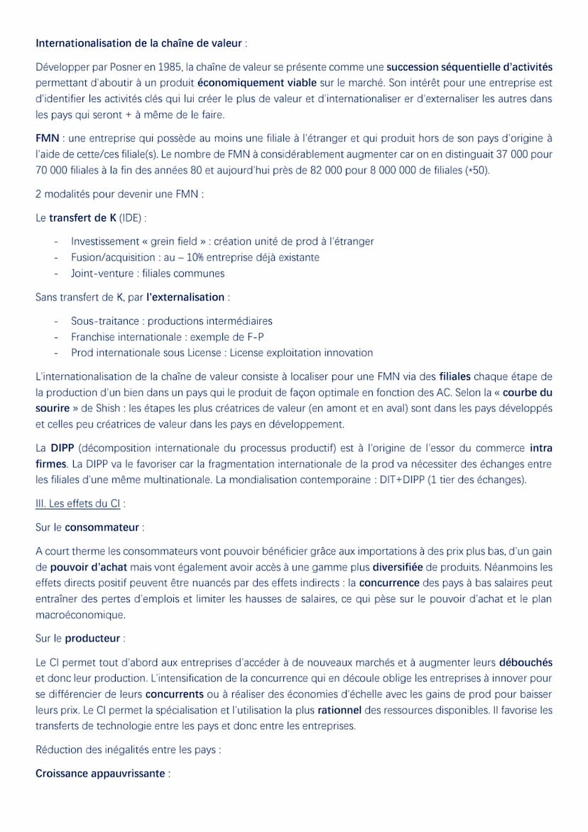 Economie : le commerce international
I. Fondements commerce international :
Le commerce international désigne l'ensemble de flux faisant l'o
