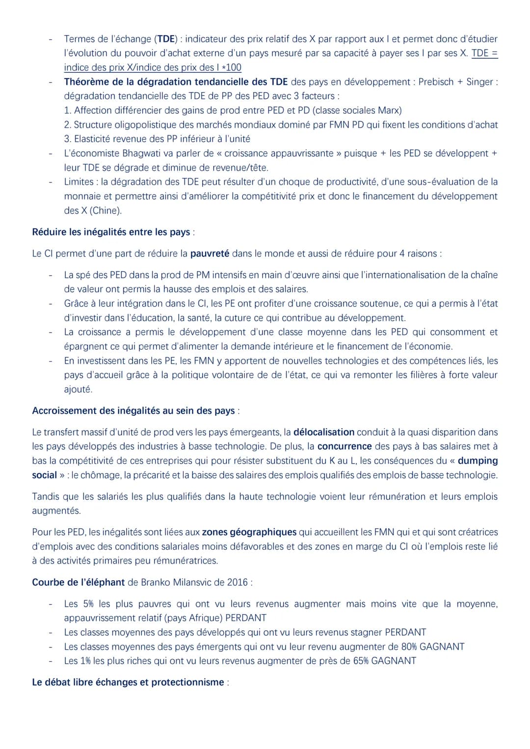 Economie : le commerce international
I. Fondements commerce international :
Le commerce international désigne l'ensemble de flux faisant l'o