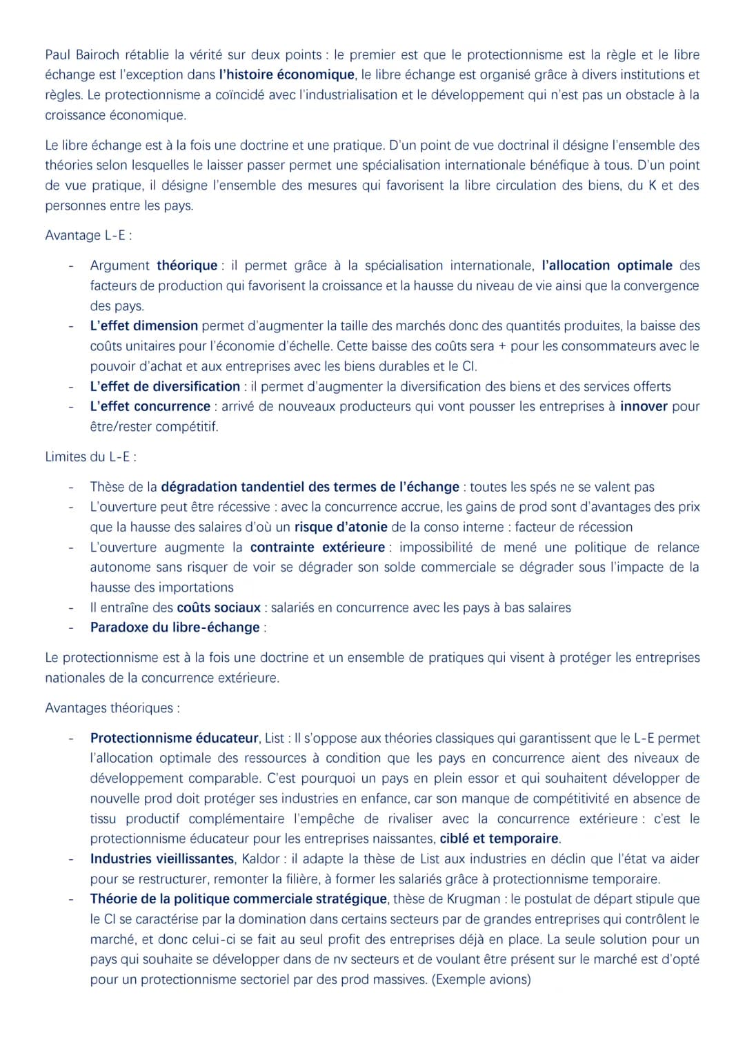 Economie : le commerce international
I. Fondements commerce international :
Le commerce international désigne l'ensemble de flux faisant l'o