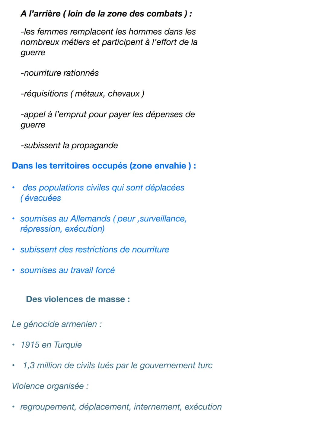 L'Europe un théâtre majeurs des guerres total (1914/1945).
1. des violences de masse
1.les violences au front contre les soldats
A partir de