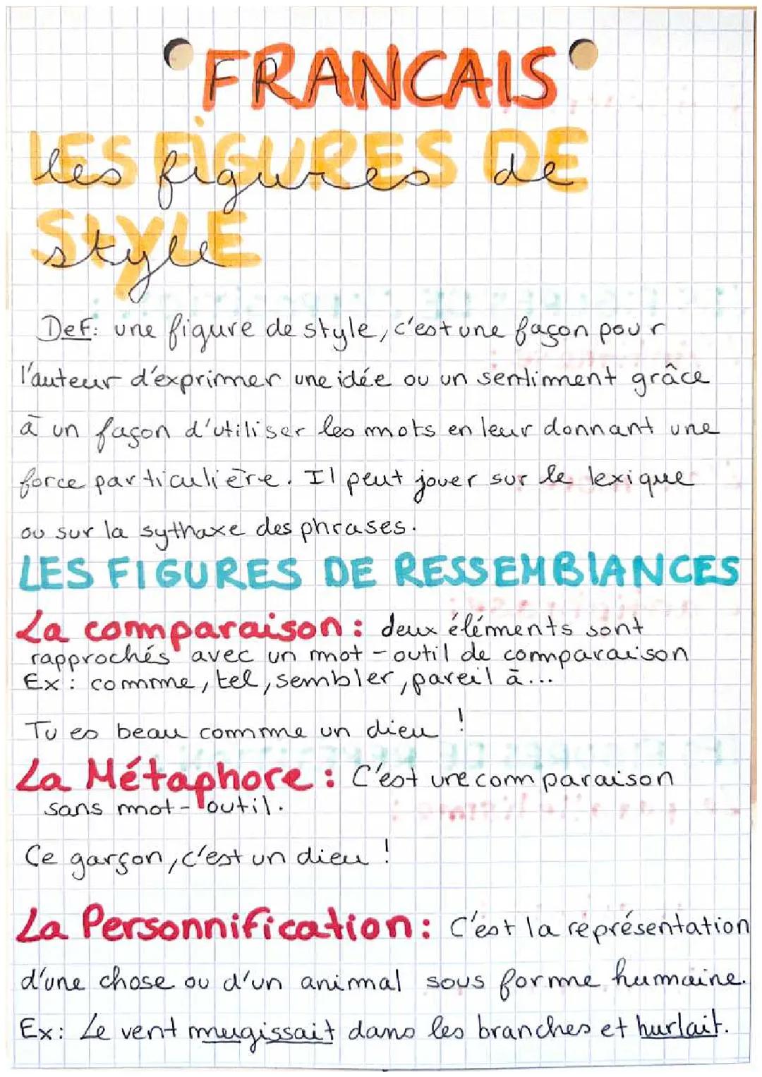 Figure de style 3ème Brevet 2024 - Les 10 principales PDF