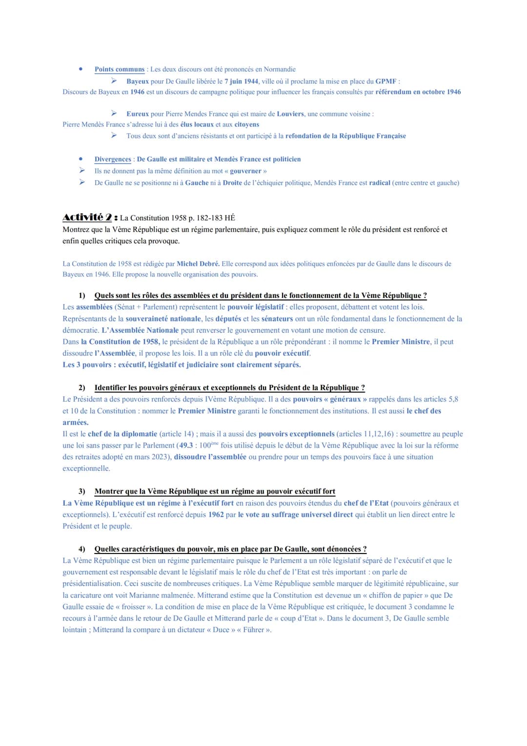 Thème 2- La multiplication des acteurs internationaux dans un monde bipolaire
Chapitre 3- La France : une nouvelle place dans le monde
<< To