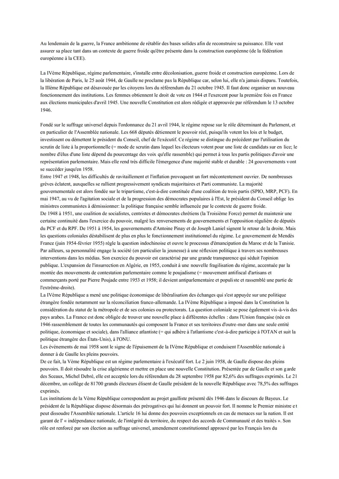 Thème 2- La multiplication des acteurs internationaux dans un monde bipolaire
Chapitre 3- La France : une nouvelle place dans le monde
<< To