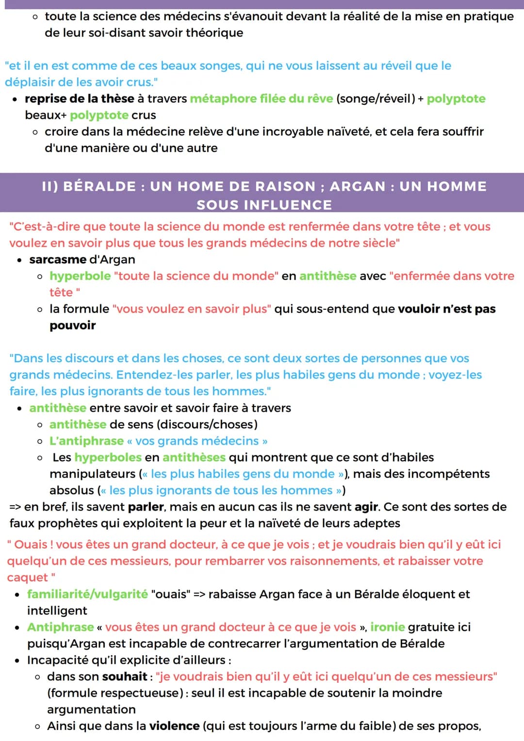 LECTURE LINEAIRE 2
ACTE 3, SCENE 3 DU MALADE IMAGINAIRE
La mise en abyme, la comédie de la vie jusqu'à al mort ou comment rire de tout
INTRO